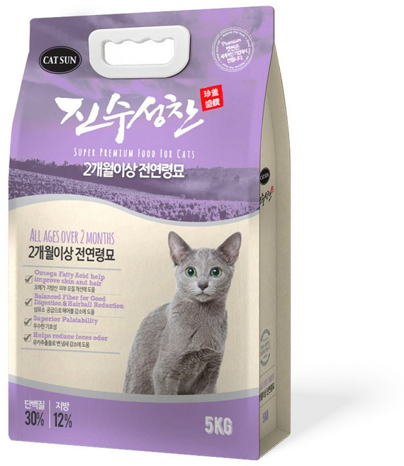 진수성찬 고양이 대용량 사료 전연령, 5kg, 1개