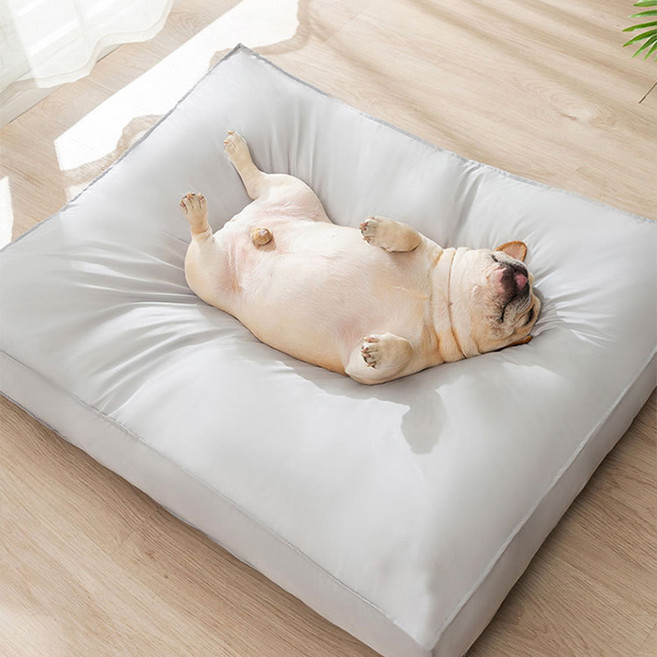 HA.M 사계절 방수 애견방석 고양이 강아지 알러지프리 진드기차단 푹신한 방석, 고급 그레이, 1개