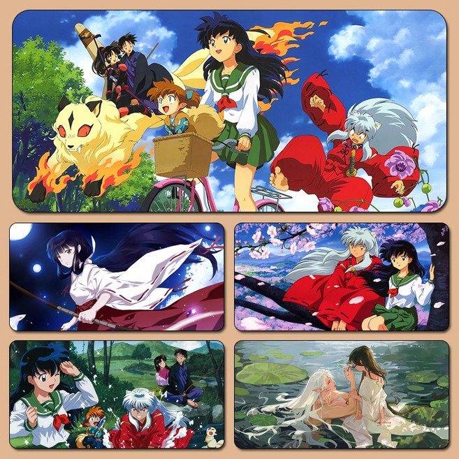 이누야샤 장패드 키보드 마우스 컴퓨터 만화 애니메이션 캐릭터 굿즈 사무실 책상 데스크 소품 친구 생일 선물, AG, 3mm