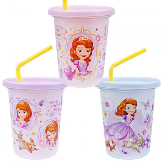 [디즈니 프린세스] 소피아19 스트로텀블러 3P세트 320ml [빨대컵][일], 1개