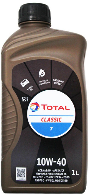 TOTAL CLASSIC 7 10W-40 合成機油 引擎潤滑保護, 1個