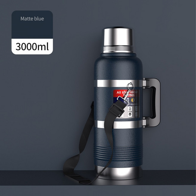 5리터 초 대용량 보온병 캠핑용 대형물병 대형보온병 보온물통, 네이비, 2L