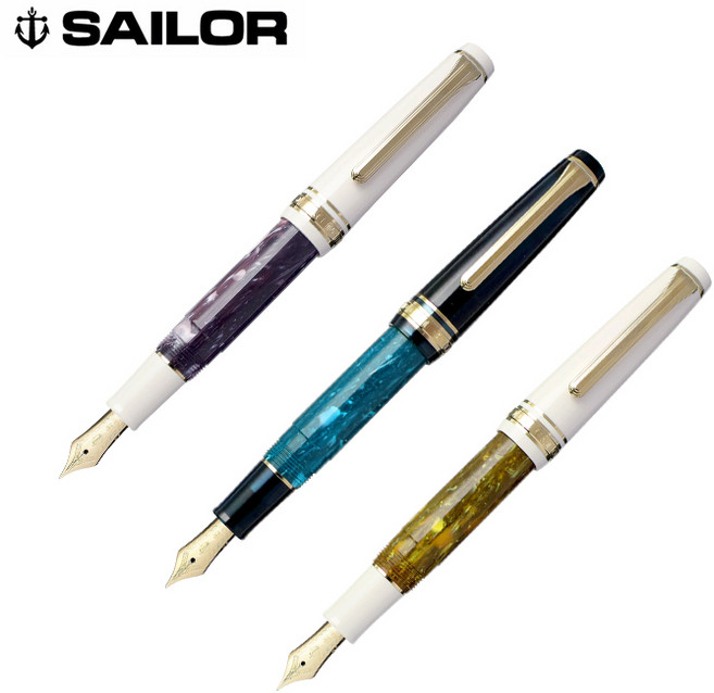 세일러 랑꽁뜨레 4 미니 14K 만년필, La mer (청록), MF(M~ F촉 사이 굵기)