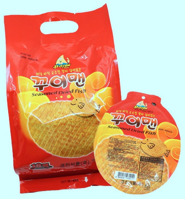 꾸이맨 230g 어포 튀각 빠사삭 추억의 쥐포 빠삭이 피쉬 스낵 꾸이, 3개