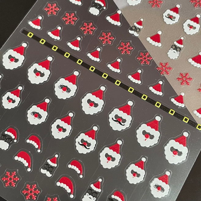 [고네일] 토모니 크리스마스 산타 네일스티커 899, 1개