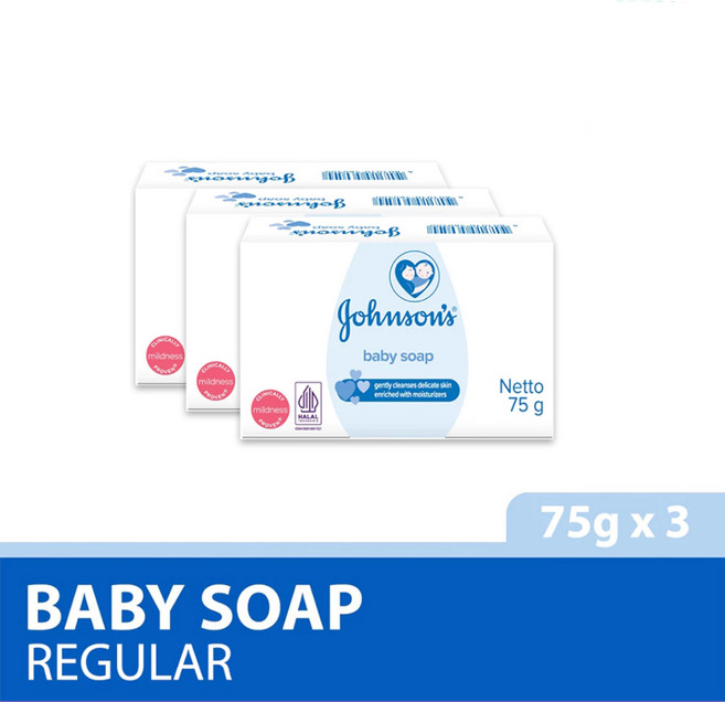 존슨즈 베이비 비누, 3박스, 75g