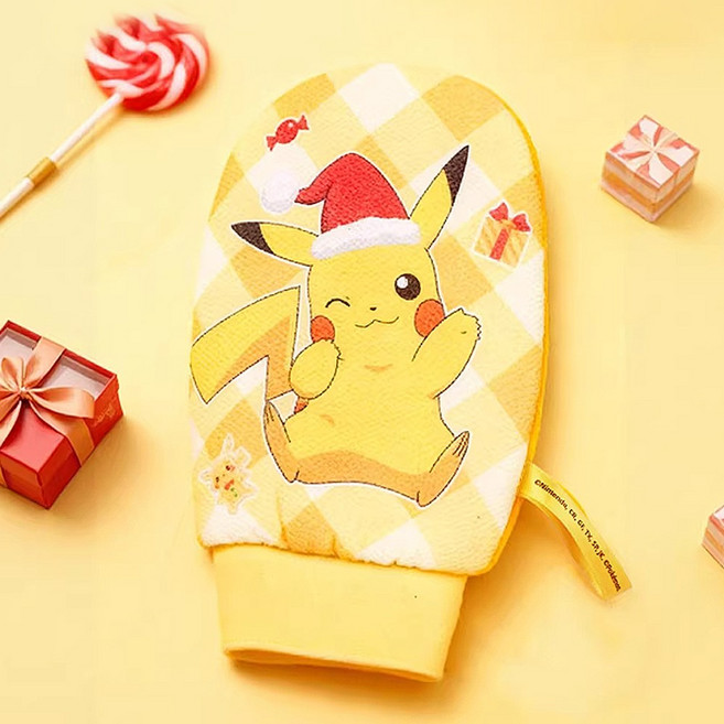 포켓몬스터 샤워타올 바디 목욕 거품 버블 타월 샤워볼 바디스크럽 거품 양면 샤워타월, 1.피카츄, 1개, 1개입
