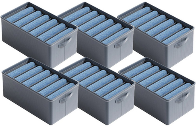 레디박스 칸막이 여름 겨울 의류 보관함 수납 관리 옷정리함, 6개, 그레이