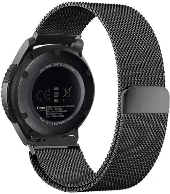 더조은셀러 갤럭시워치 액티브2 호환 시계줄 밴드 밀레니즈 루프 자석 마그네틱 44 40 mm, 1개, 액티브2 40mm (R830) - 블랙