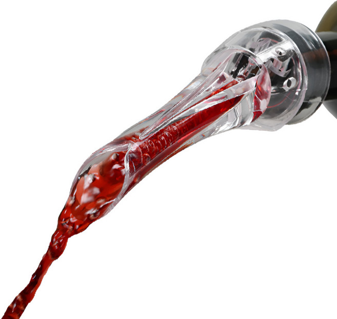 와인 에어레이터 푸어러 디켄딩 푸어러 소주 브리딩 와인마개, 1개