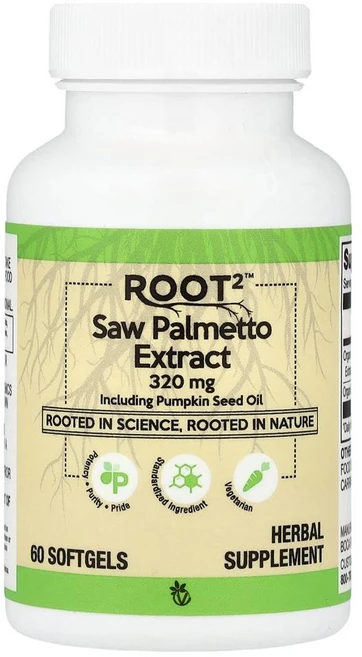 비타코스트 루트2 쏘팔메토 익스트랙트 앤 펌킨 씨드 오일 Vitacost Root2™ Saw Palmetto Extract & Pumpkin Seed Oil 60정, 1개 - 쿠팡