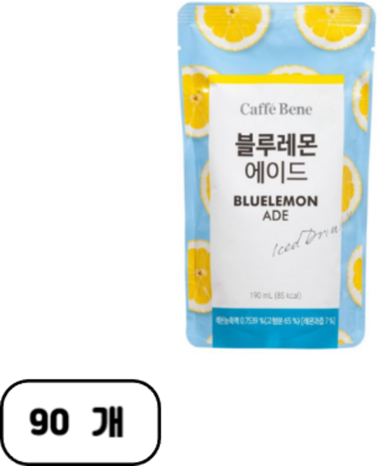 카페베네 블루레몬에이드, 190ml, 90개