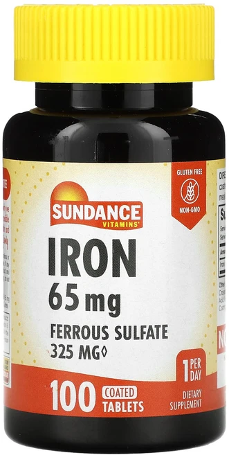 선댄스 비타민스 아이언 65mg 100코팅정, 1개, 100정 - 쿠팡