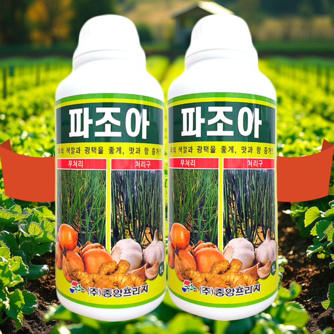 대파 영양제 비료 파 쪽파 대파전용 파전용 쪽파전용 마늘 양파 생강 대파 잎마름 잎끝마름에 집 대파키우기 텃밭 파조아, 2개, 1L