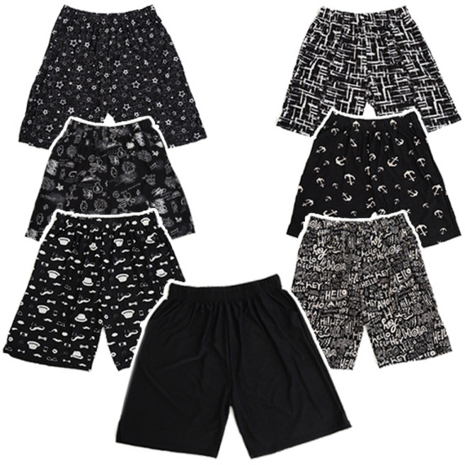 남성 빅사이즈 아이스쿨 반바지 5부 냉동고반바지 밴딩타입 홈웨어 잠옷 실내복 여름반바지 남여공용