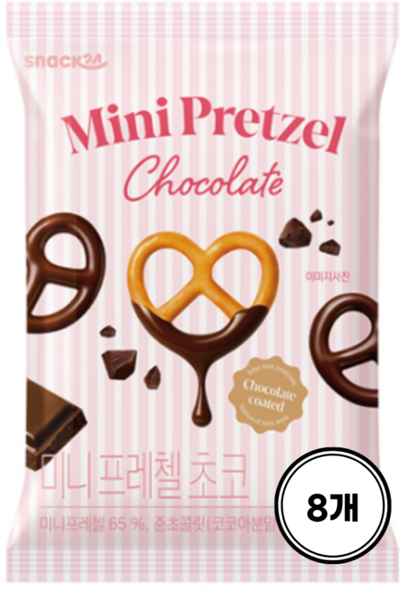 스낵24 미니프레첼 초코, 5개, 40g