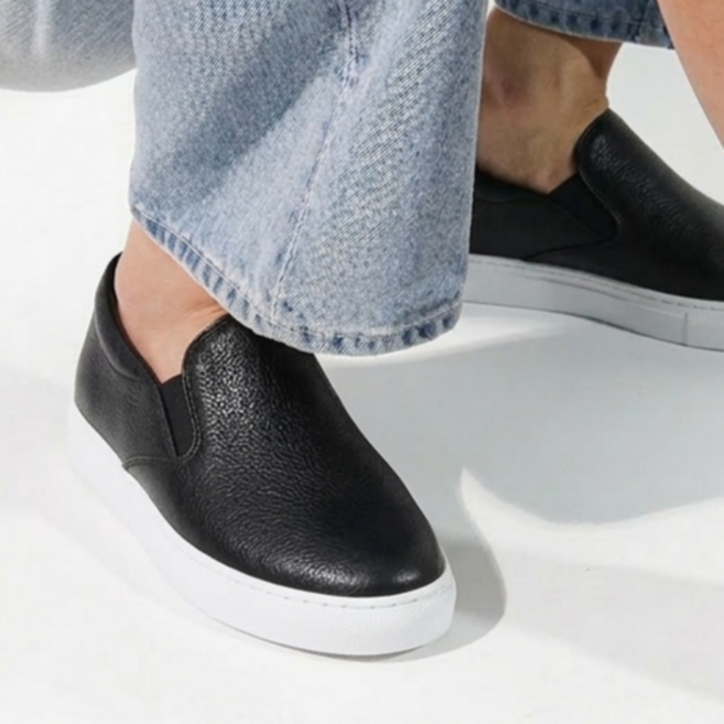 로버 남자 슬립온 발볼넓은 6cm 키높이 스니커즈 여성 슬립온 슬랙스 단화
