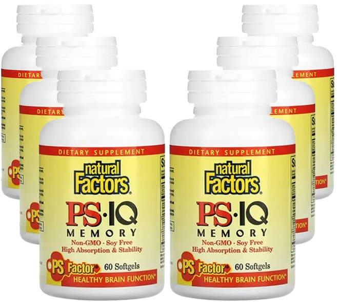 내추럴팩터스 PS-IQ Memory 포스파티딜콜린 아이큐 메모리 60정 x6, 6개 - 쿠팡
