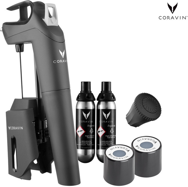 코라빈 타임리스 쓰리플러스(3+) 니들형 와인 세이버 보존시스템, 1개, 블랙