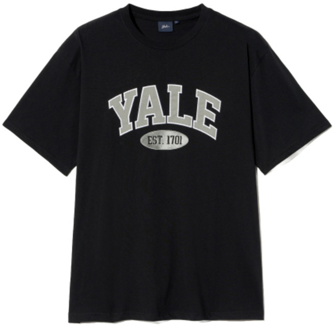 예일 투톤아치 반팔티셔츠 블랙