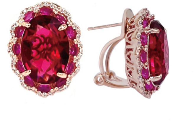 [혜성 주얼리] 루미엘 딥레드 루비 귀걸이