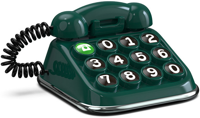 라나야 아날로그 레트로 전화기 차량용 주차 번호판, 1개, 그린