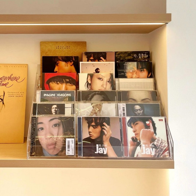투명 cd 진열장 계단식 3단 5단 7단 아크릴 진열대 아이돌앨범, 1개