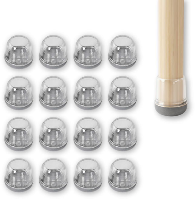 살림결 먼지없는 소음방지 의자 발커버, 16개, 그레이