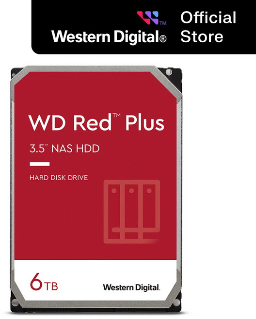 [WD대리점] WD RED Plus 6TB WD60EFPX 3.5 SATA NAS HDD 정품 하드디스크