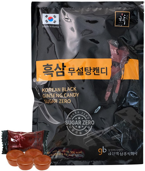 금흑 무설탕 흑삼 캔디 사탕 200g, 1개