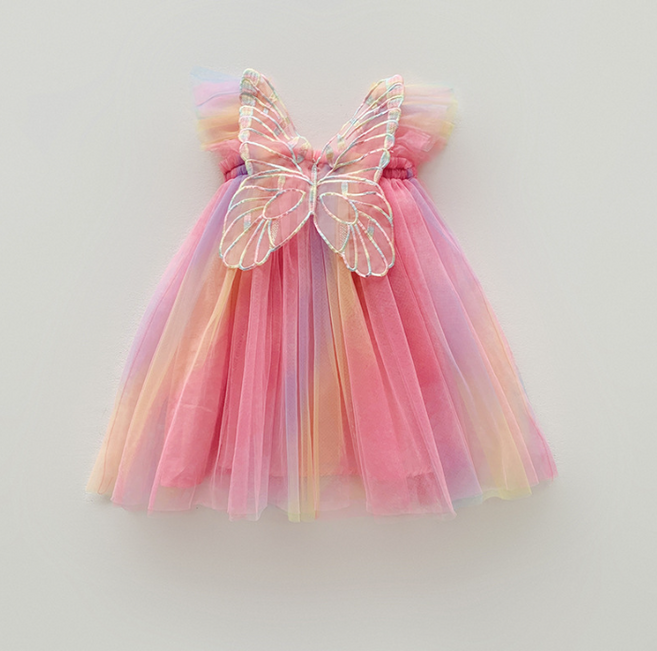 콩지키즈 여아 무지개 샤 원피스 여름 나시 민소매 공주원피스