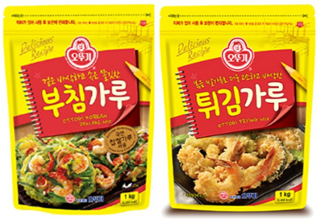 오뚜기 부침가루1kg 2개 + 튀김가루 1kg 2개, 1kg