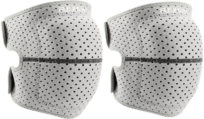 렉스치 2단 쿠션 스포츠 무릎보호대 세트, 2개, 그레이