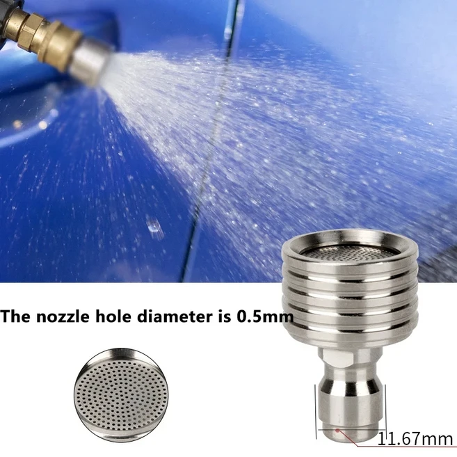 고압 물총 인터페이스 세척 노즐 스테인레스 스틸 샤워 블레이드 1/4 연결 자동차 정원 도시 도구, 03 0.5mm