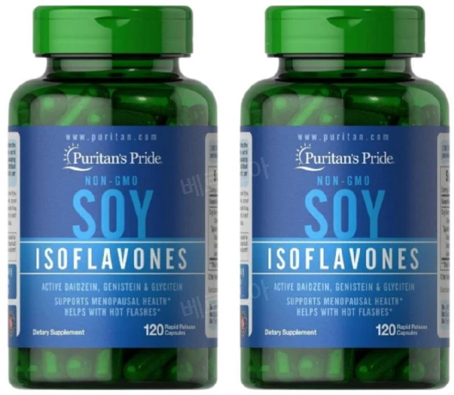 퓨리탄프라이드 소이 이소플라본 대두 120캡슐 2개 Isoflavones, 120정 - 쿠팡
