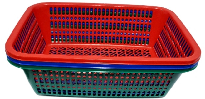 용궁 월드 광주리 1호~6호 플라스틱 투표 선거 소쿠리 바구니, 2호, 녹색, 1개