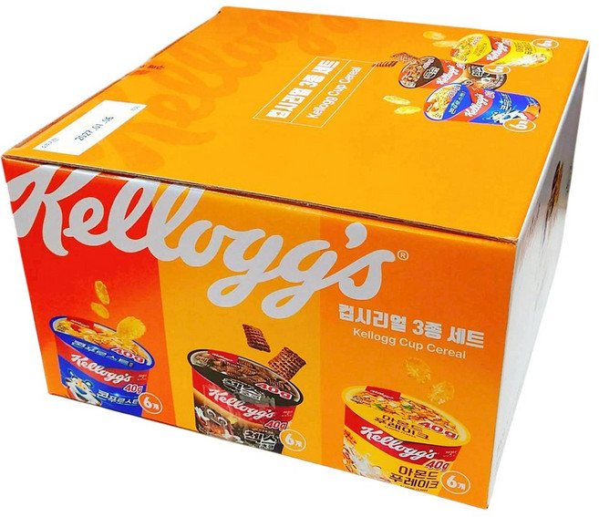 Kellogg's 綜合杯穀物麥片禮盒 3種口味組合 40g 18入, 1.32kg, 1箱