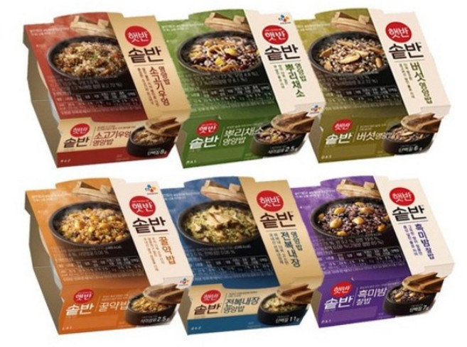 CJ솥반 6종세트(뿌리채소영양밥+버섯영양밥+꿀약밥+흑미밤찰밥+소고기우엉영양밥+전복내장영양밥) 6개, 1팩, 200g