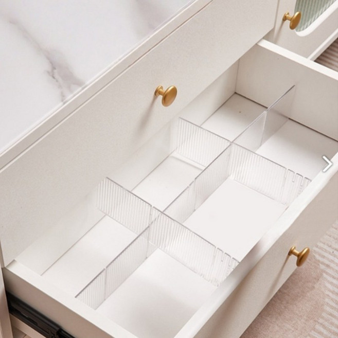 다용도서랍 정리 칸막이 파티션 자유롭게 재단할 수 있다, 12개, 흰색