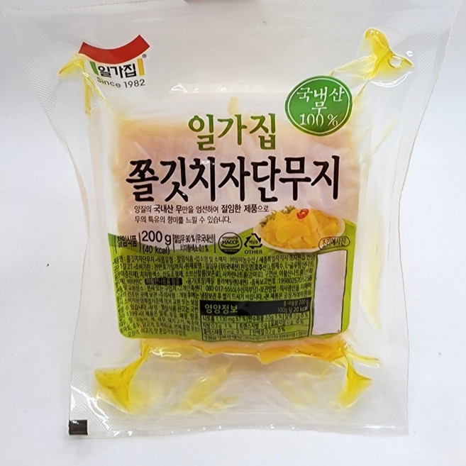 일가집 쫄깃 치자단무지 200g, 1개