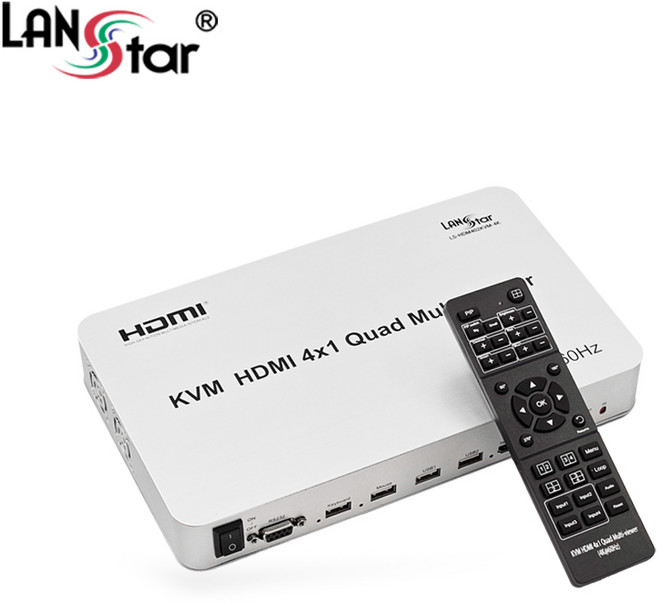 랜스타 LS-HDM402KVM-4K HDMI 4x1 KVM 멀티뷰어 4K 지원