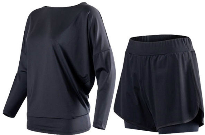 21마일 여성용 가오리 루즈핏 체형커버 수영복 래쉬가드 세트