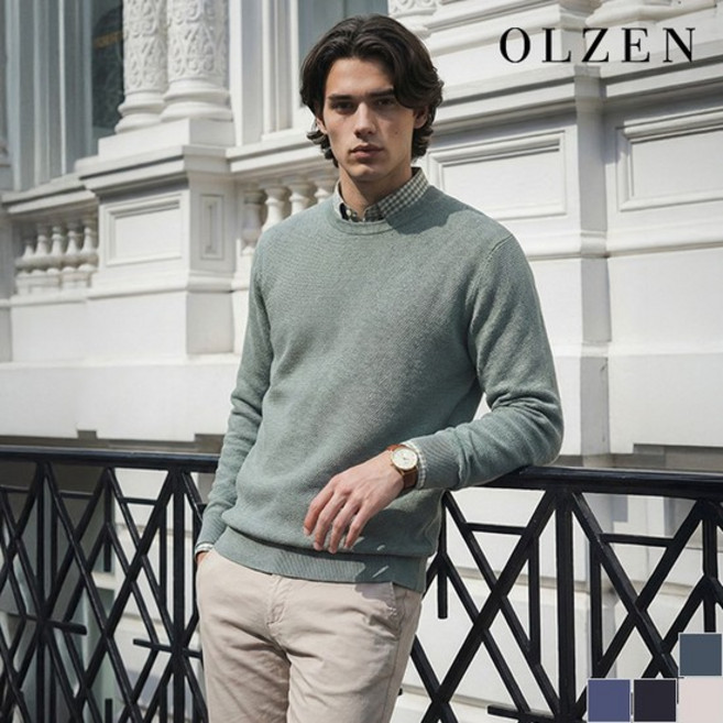 캐주얼 베이직 라운드 니트 (ZOD1ER1301)