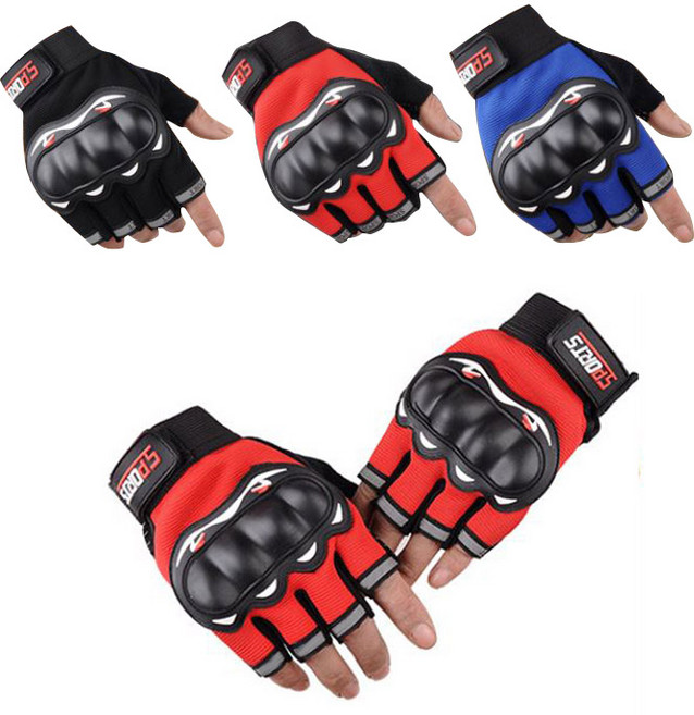 라이딩반장갑 안전 스티치, 1개, 레드