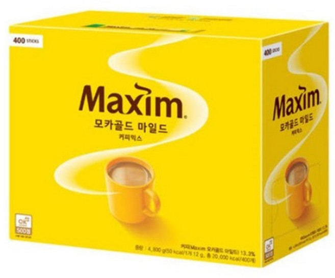 맥심 모카골드 마일드 커피믹스, 12g, 400개입, 1개