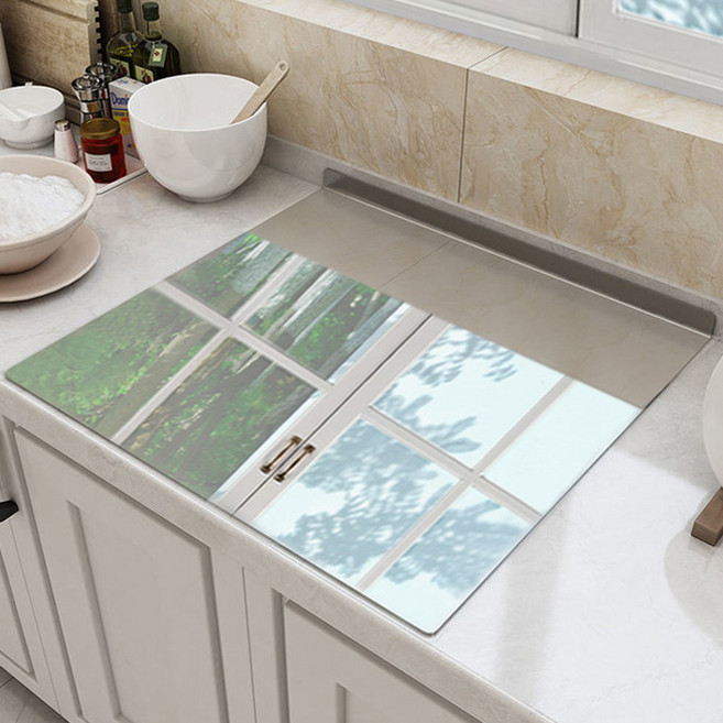 스텐 싱크대 보호대 스텐 대형 주방 도마 베이킹 키친 항균 패널 주방용 업소용 가정용, 1개