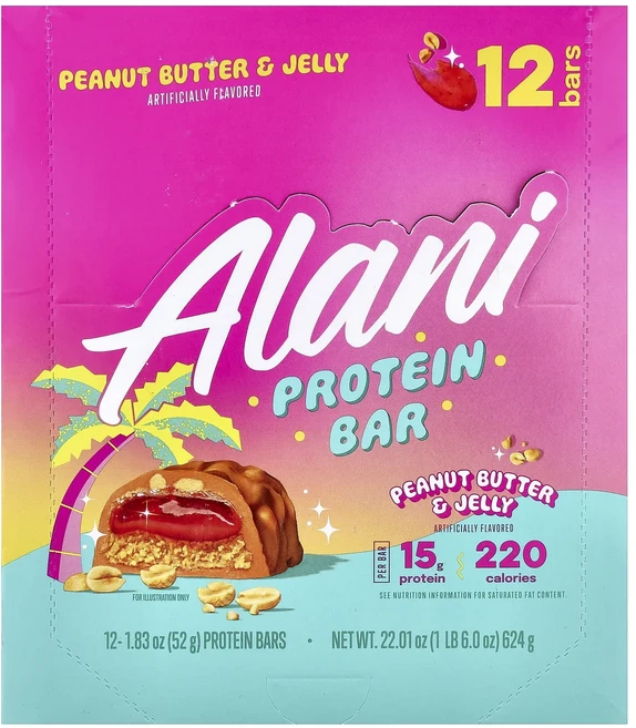 지금 곧 품절됩니다 Alani Nu 프로틴바 땅콩 버터 & 젤리 바 12개 개당 52g(1.83oz) 서둘러주시면 감사하겠습니다, AlaniNu프로틴바땅콩버터젤리바12개개당52g183o, 52g - 쿠팡