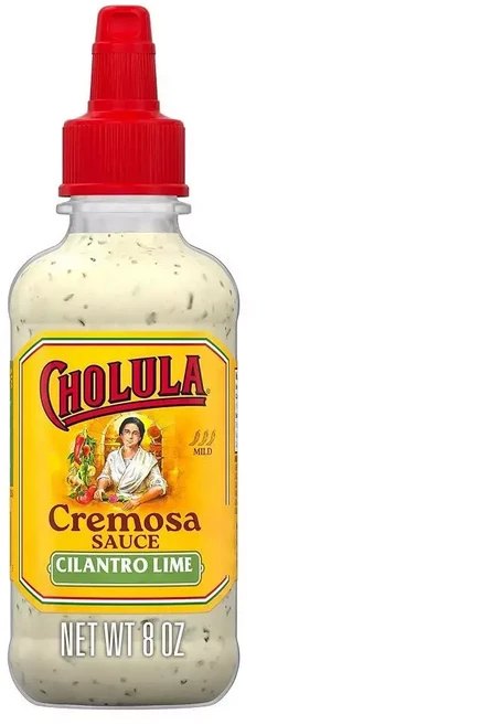 Cholula Cremosa 소스 실란트로 라임 순한 열 타코 엔칠라다 수프 토스타다 계란 등 크리미 스퀴즈 가능한, 1개