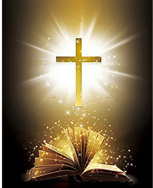 보석십자수 액자 캔버스형 50 x 40 cm DIY 풍수 해바라기 금전수 사과 엠제이에스, Y21 믿음성경, 1개