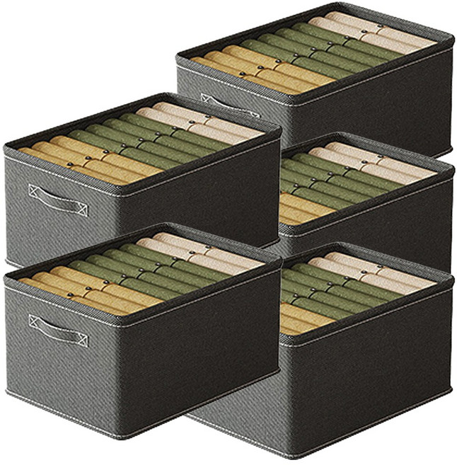 레디박스 다용도 옷 정리함 여름 겨울 의류 수납함 이불 침구 보관함 리빙박스, 5개, 그레이